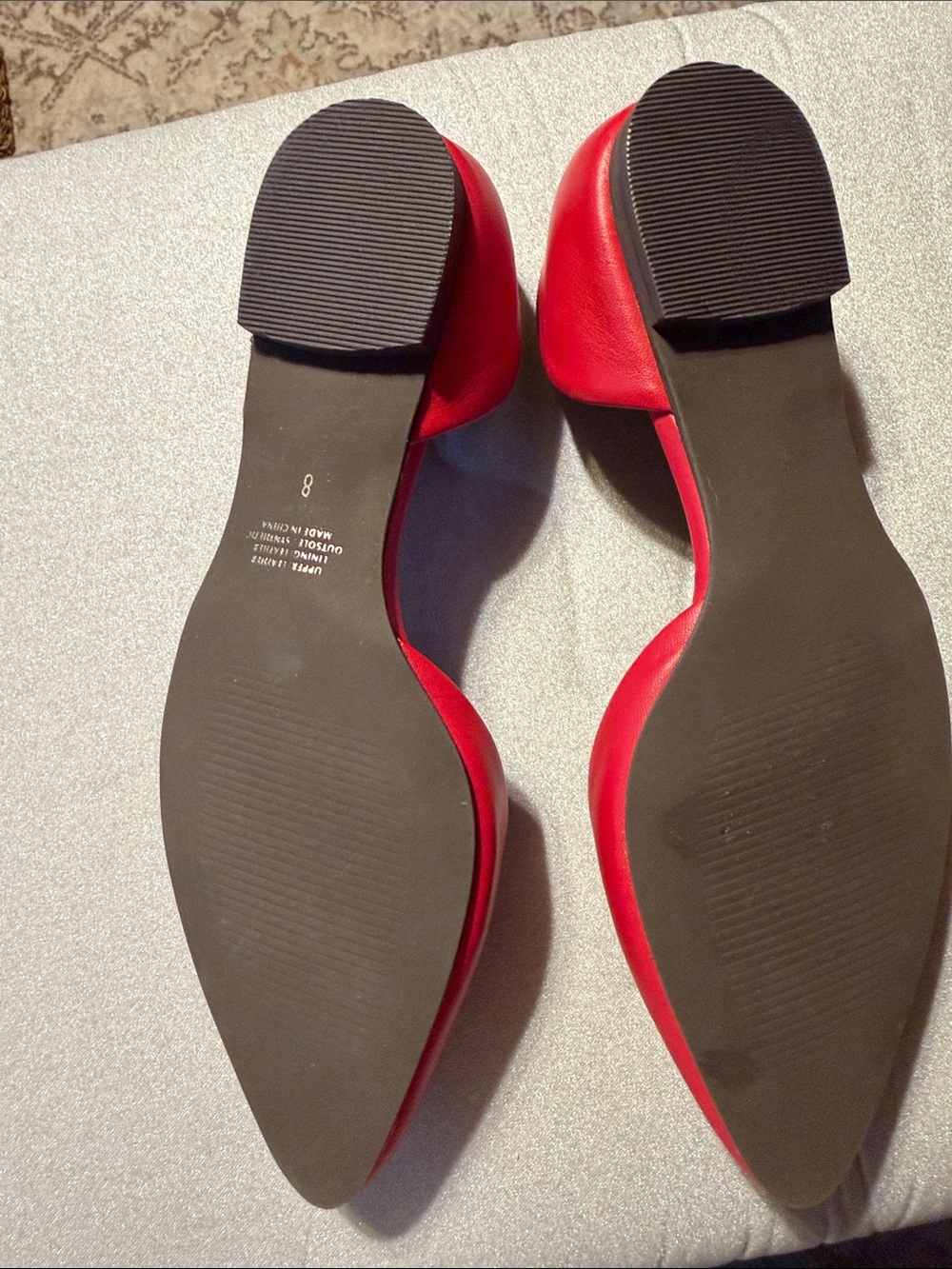 J. Jill Red Leather Pointed D'Orsay Flats - Picture 6 of 6